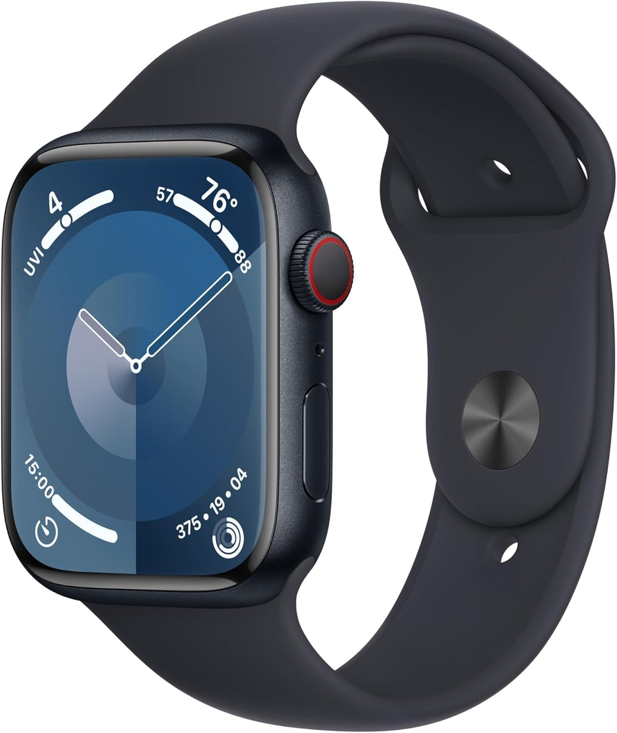 Apple Watch Series 9 [GPS 41mm] Starlight Aluminum Case with Starlight Sport Band M/L (Renewed Premium)