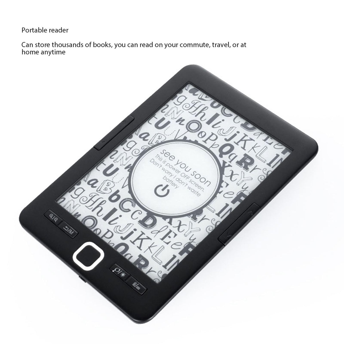 BK6033 Electric Book Reader, 6 Inch Ink Screen E Reader with 8GB Storage, Adjustable Brightness and Font for Commuting Travel, Portable Digital Reading Device