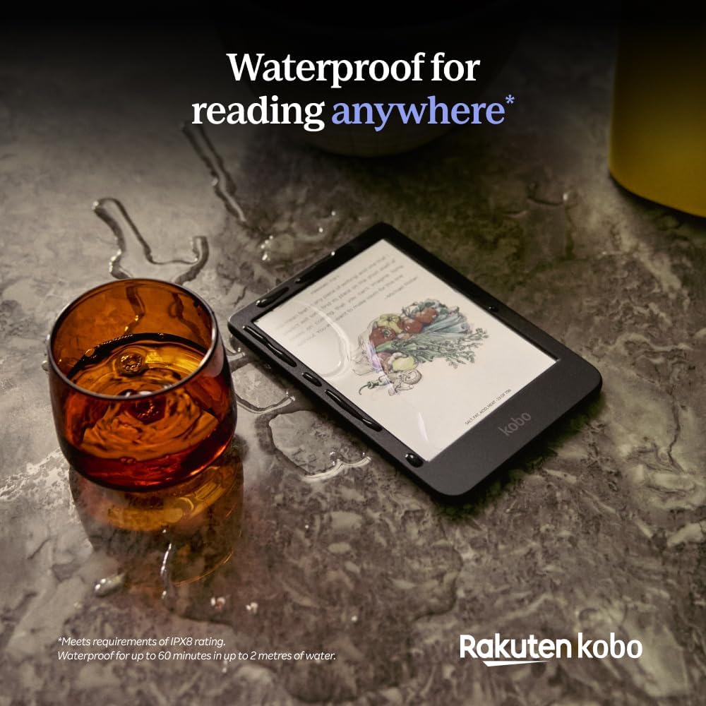 Kobo Clara Colour | eReader | 6” Glare-Free Colour E Ink Display | Dark Mode Option | Waterproof | Audiobooks | 16GB of Storage | Black