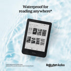 Kobo Clara BW | eReader | 6” Glare-Free Touchscreen with ComfortLight PRO | Dark Mode Option | Audiobooks | Waterproof | 16GB of Storage | Black