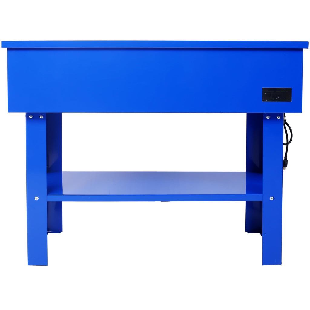 40 Gallon Parts Washer with 24 Gallon Solvent Capacity - Heavy Duty Steel Construction, 5 GPM Pump, Removable Shelf for Garage, Workshop