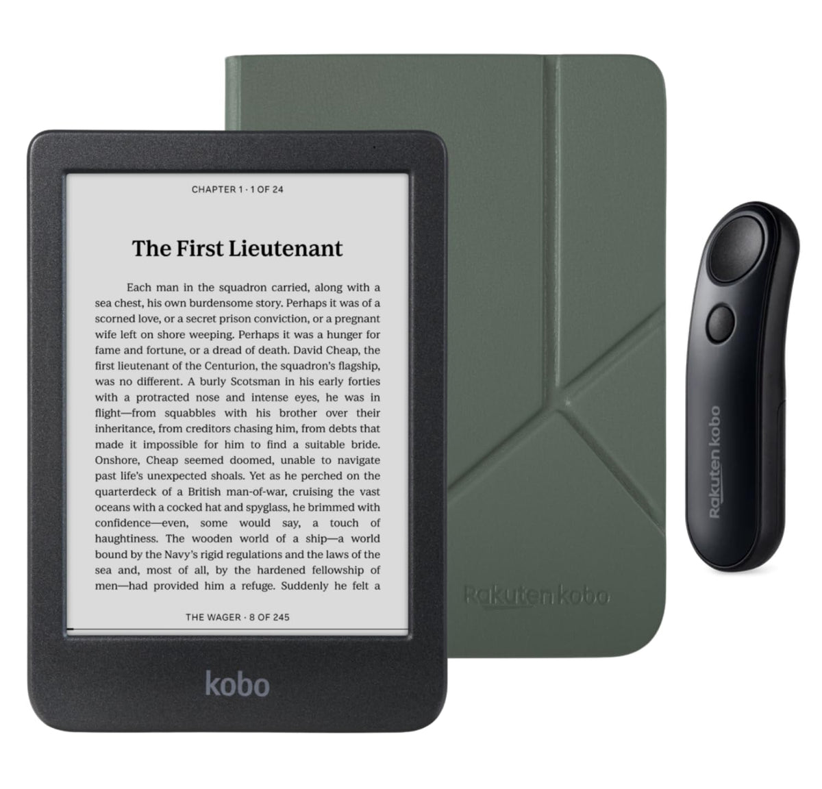 Kobo Clara BW eReader with Case & Black Remote Bundle