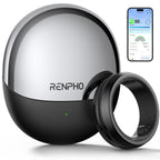 RENPHO Lynx Smart Ring, Subscription-Free App, Black, Size 8