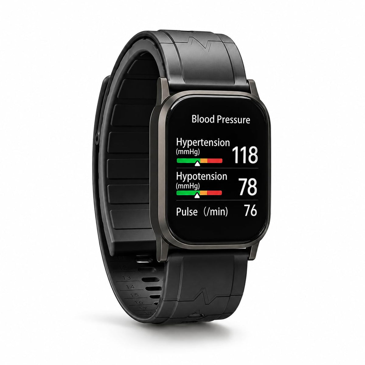 AI Powered FDA-Cleared Blood Pressure Smartwatch with Inflatable Airbag, No-Pump Night Monitoring, Gold-Tone Metal Casing