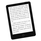 Hamwesh Ebook Reader, 6 Inch 300DPI Screen, Built in Reading Light, 4GB RAM 64GB Storage Expandable, Supports Formats, E Reader, E Book Device with Case for Reading Books and (White) (Black)