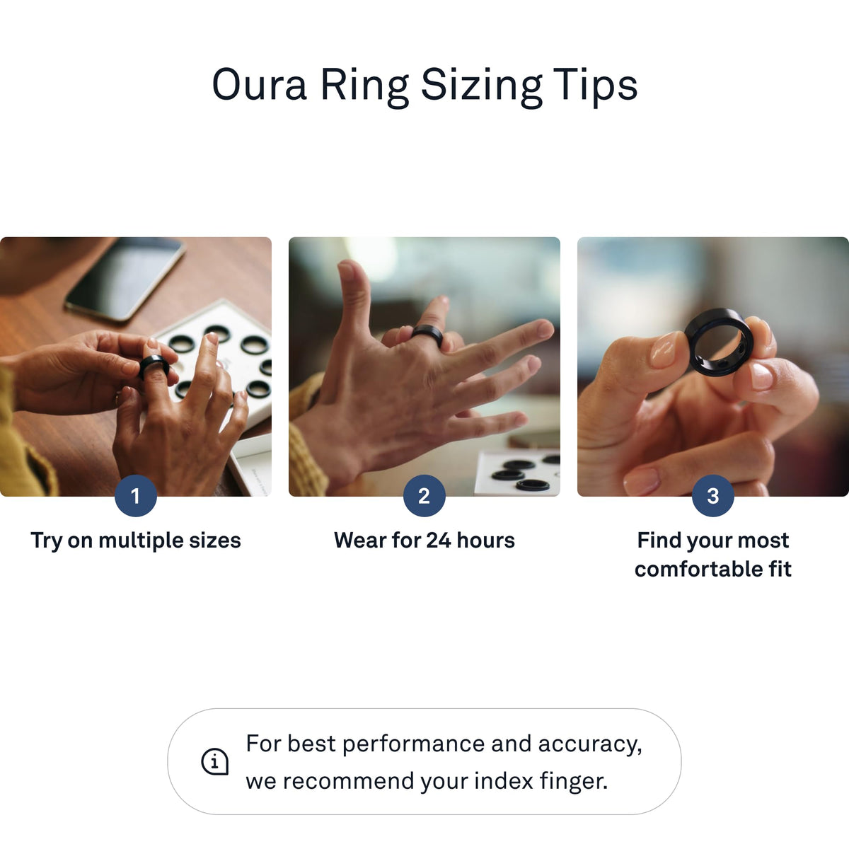 Oura Ring Gen3 Heritage - Black - Size 8