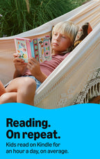 Amazon Kids Kindle 16GB (newest model), Now thinner and lighter, 6" glare-free display, weeks of battery, includes 1 year of books and Bookman cover