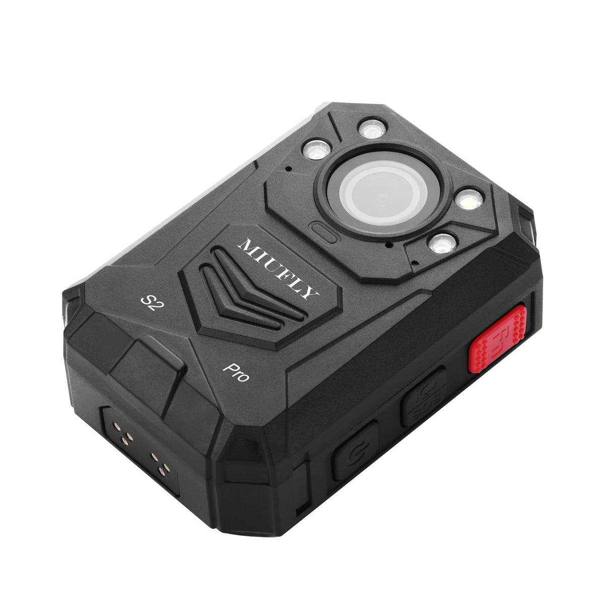 MIUFLY S2 PRO 2K Voice Control Camera, Wearable Camera with Night Vision, GPS, Built in 128G Memory