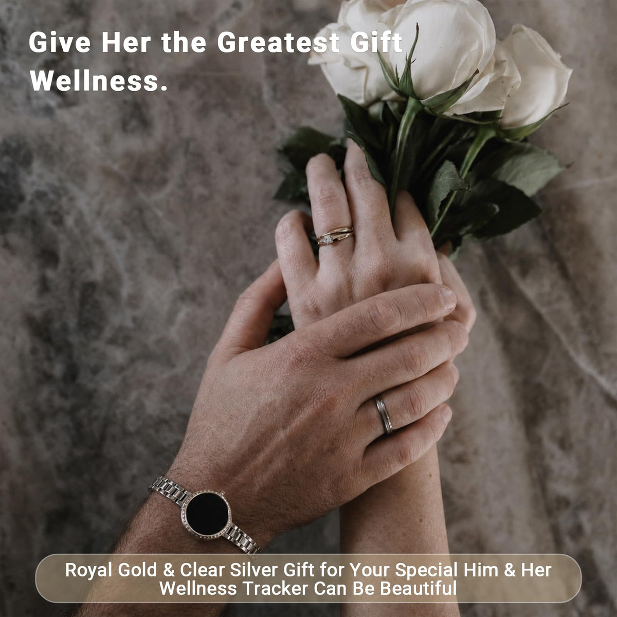 Renea Fitness Tracker for Women, Jewelry-Style Smart Bracelet with Heart Rate, Blood Oxygen, HRV, Stress, Sleep and Step Tracking, Multi-Sport Modes, 6-Day Battery Life, IP67