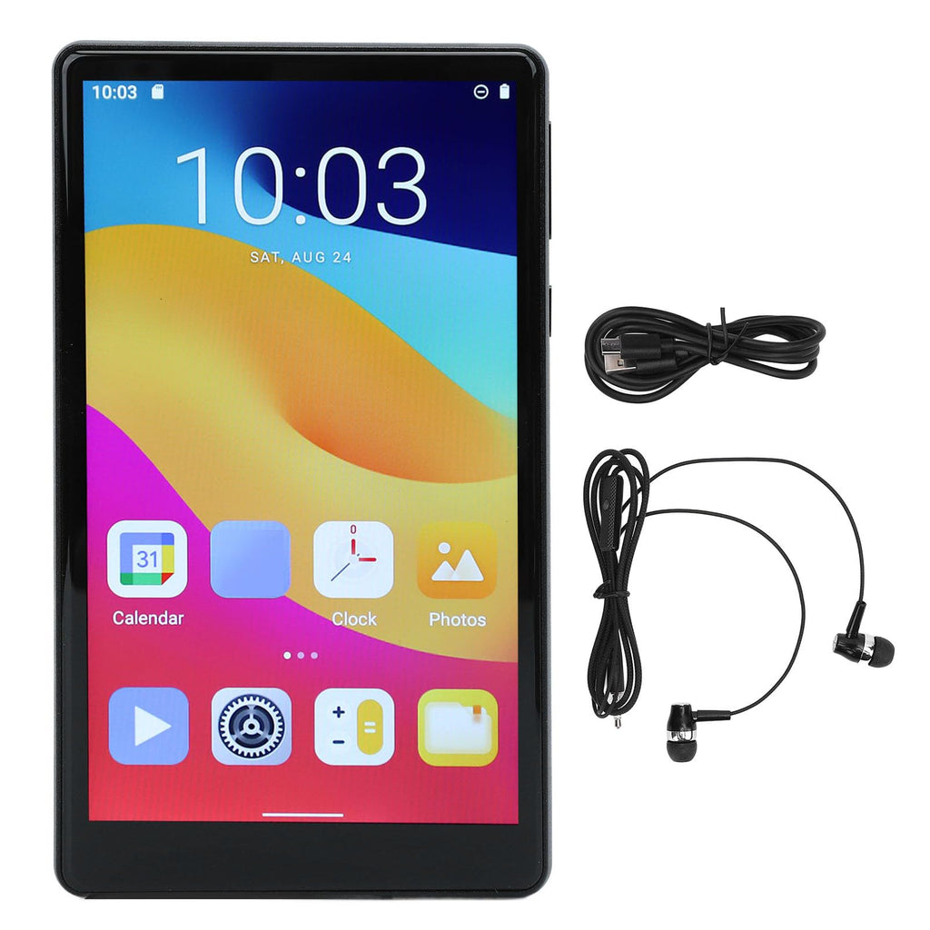 5.0in LED Multi Touch MP4 Player 1080P Video Playback Widescreen Portable Media with 2500mAh Battery Type C Fast Charging Supports AVI MOV MKV FM Radio Ebook Reader for Music and