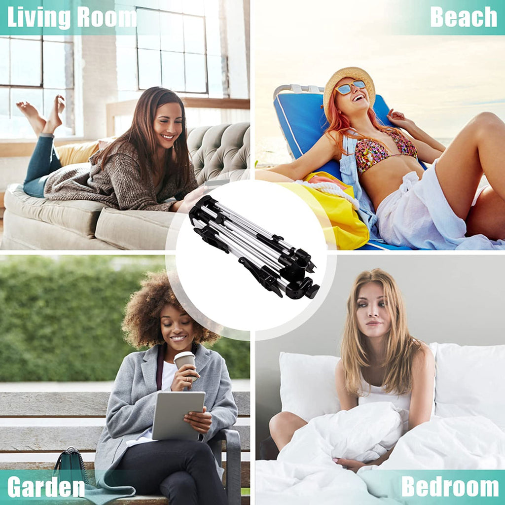 Tablet Stand Adjustable Phone/Tablet Holder with Steel Arm Lazy Mount Holder Stand for All 4"-10.5" Phones Tablet E-Readers Switch and More Devices