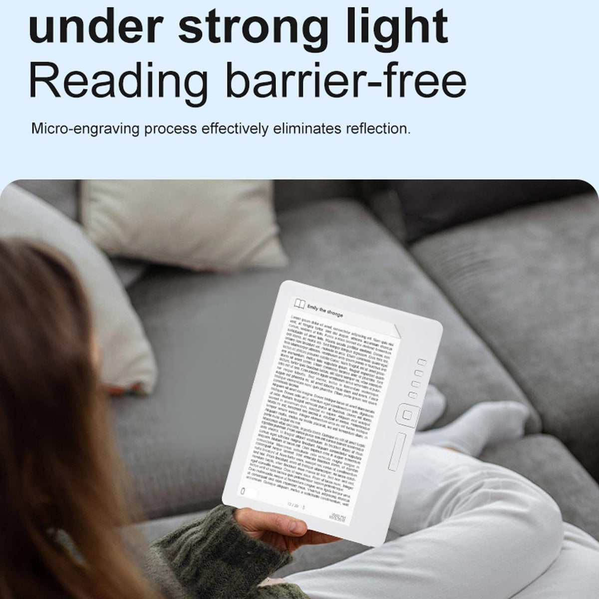 7 Inch E Reader, TFT LCD Screen with Adjustable Font & Brightness for Digital Reading & Multimedia, Includes Protective Case & Earphones (8G)