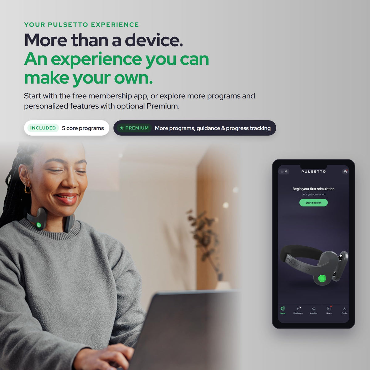 Pulsetto Lite (V1) Wellness Wearable – Relaxation & Daily Wellness Support Device