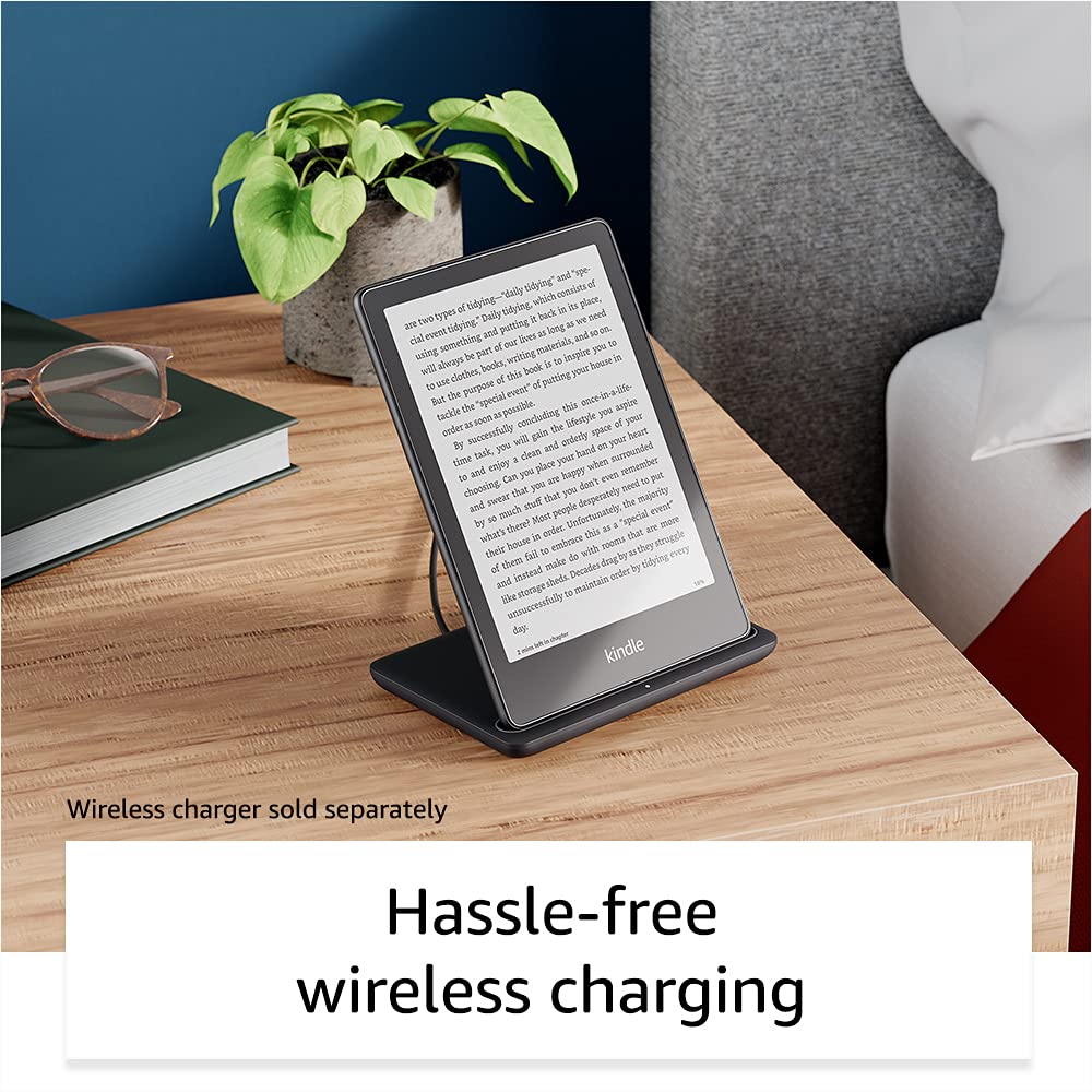 Amazon Kindle Paperwhite Signature Edition (32 GB) – With auto-adjusting front light, wireless charging, 6.8“ display, and up to 10 weeks of battery life– Without Lockscreen Ads – Denim