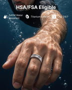RENPHO Lynx Smart Ring, Subscription-Free App, Silver, Size 11