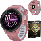 Garmin Forerunner 265 Running GPS Smartwatch, AMOLED Display, 46mm, Aqua/Black, 010-02810-02 - Bundle w/Deco Essentials 26-Month CPS Plan