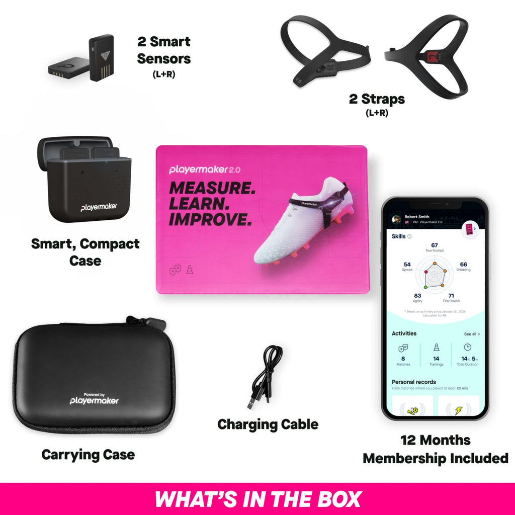 2.0 Smart Soccer Tracker, Wearable AI Sensor & FIFA Certified