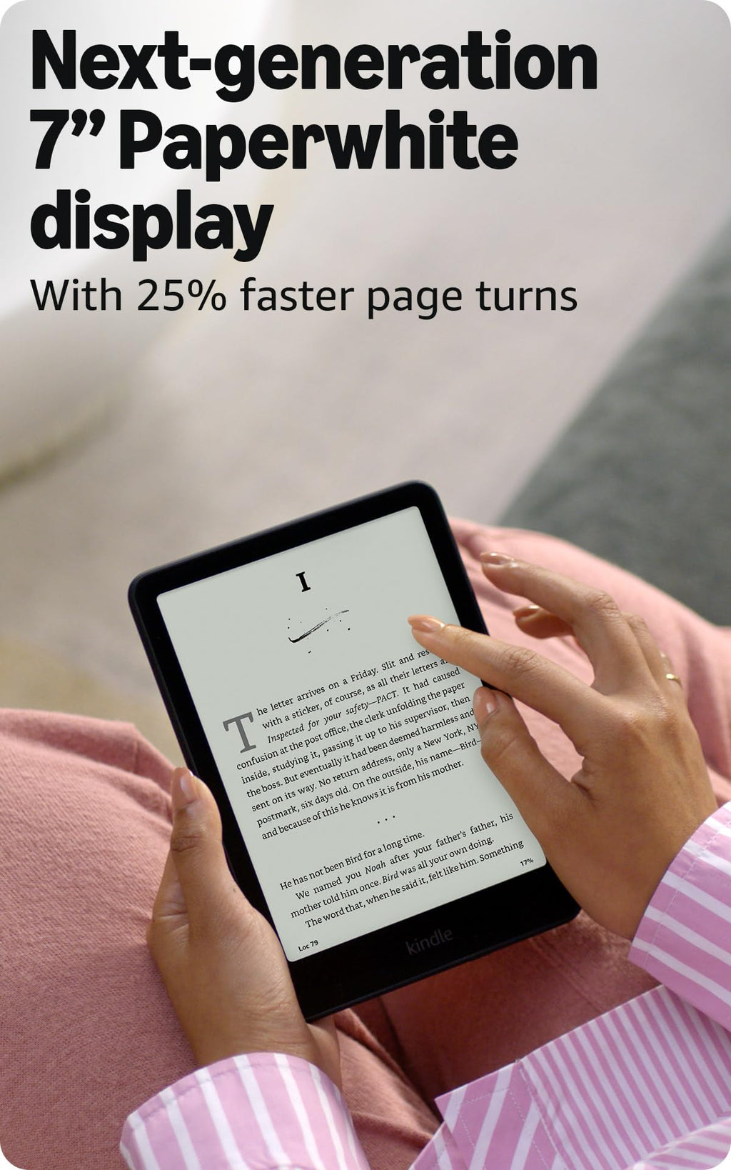 Like-New Amazon Kindle Paperwhite 16GB (2024 model) – 7" glare-free display and weeks of battery life – Black