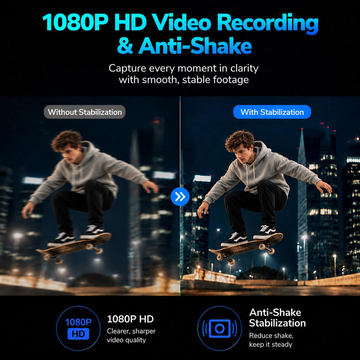 KAIGERR AI Smart Glasses,13MP Camera, 20H Battery, ChatGPT Translations