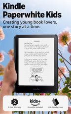 Amazon Kindle Paperwhite Kids 16GB (2024 model) – large 7" glare-free display – Kids read an average of 1+ hour per day with Kindle – Cyber City