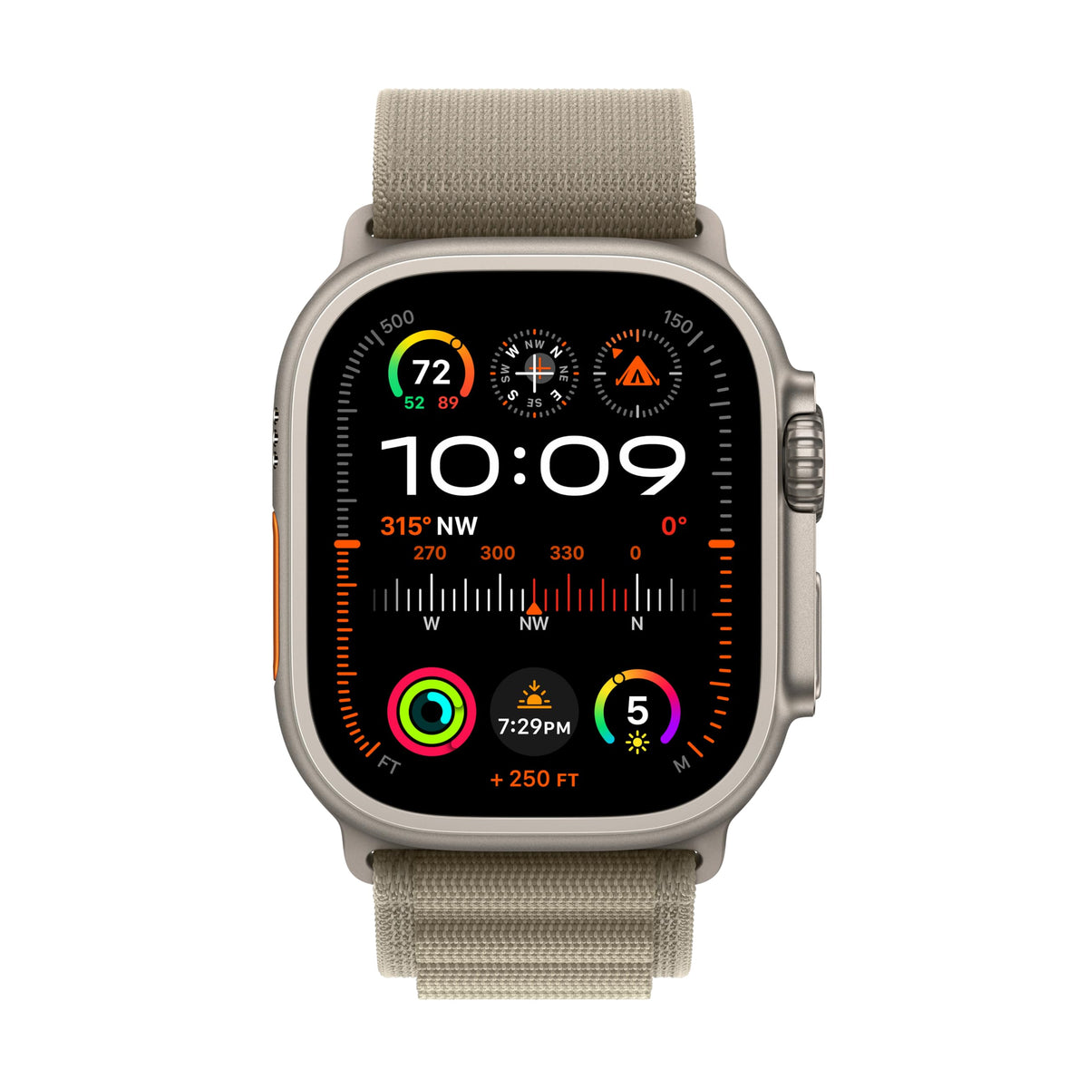 Apple Watch Ultra 2 [GPS + Cellular 49mm] Smartwatch with Rugged Titanium Case & Olive Alpine Loop Large. Fitness Tracker, Precision GPS, Action Button, Extra-Long Battery Life