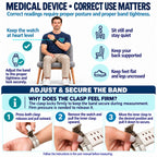 AI Powered FDA-Cleared Blood Pressure Smartwatch with Inflatable Airbag, No-Pump Night Monitoring, Gold-Tone Metal Casing