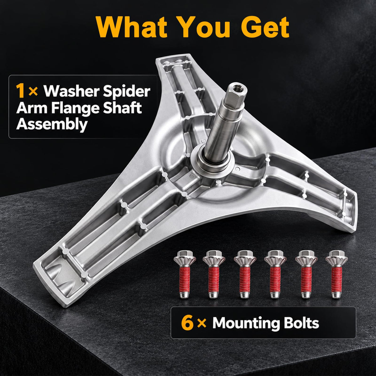 Washer Spider Arm Flange Shaft Assembly Fit for Ge Washer