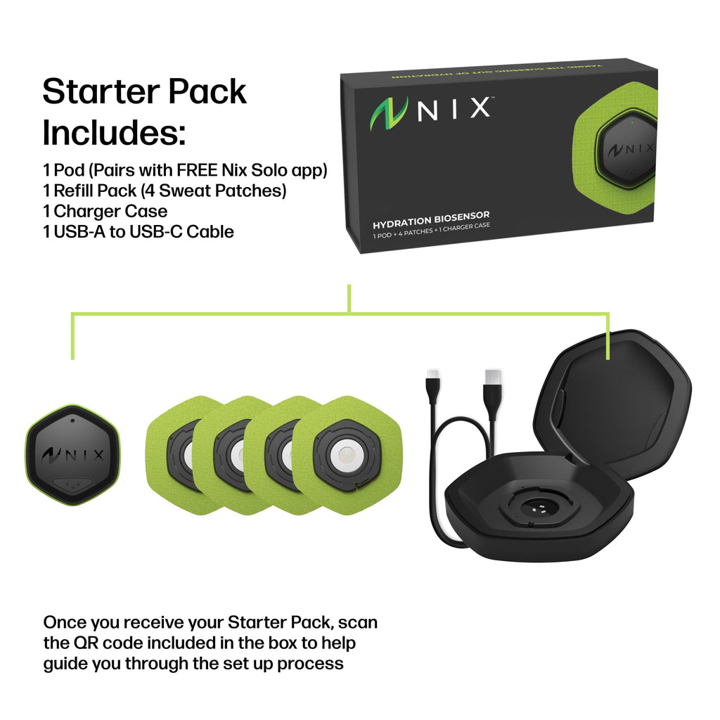 NIX Hydration Biosensor Starter Kit – Wearable Sweat Sensor for Athletes