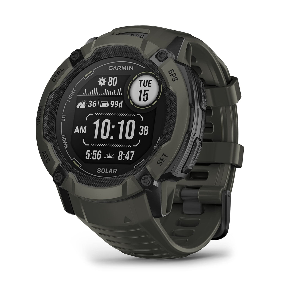Garmin Instinct 2X Solar - Tactical Edition, Rugged GPS Smartwatch, Built-in Flashlight, Ballistics Calculator, Solar Charging Capability, Coyote Tan