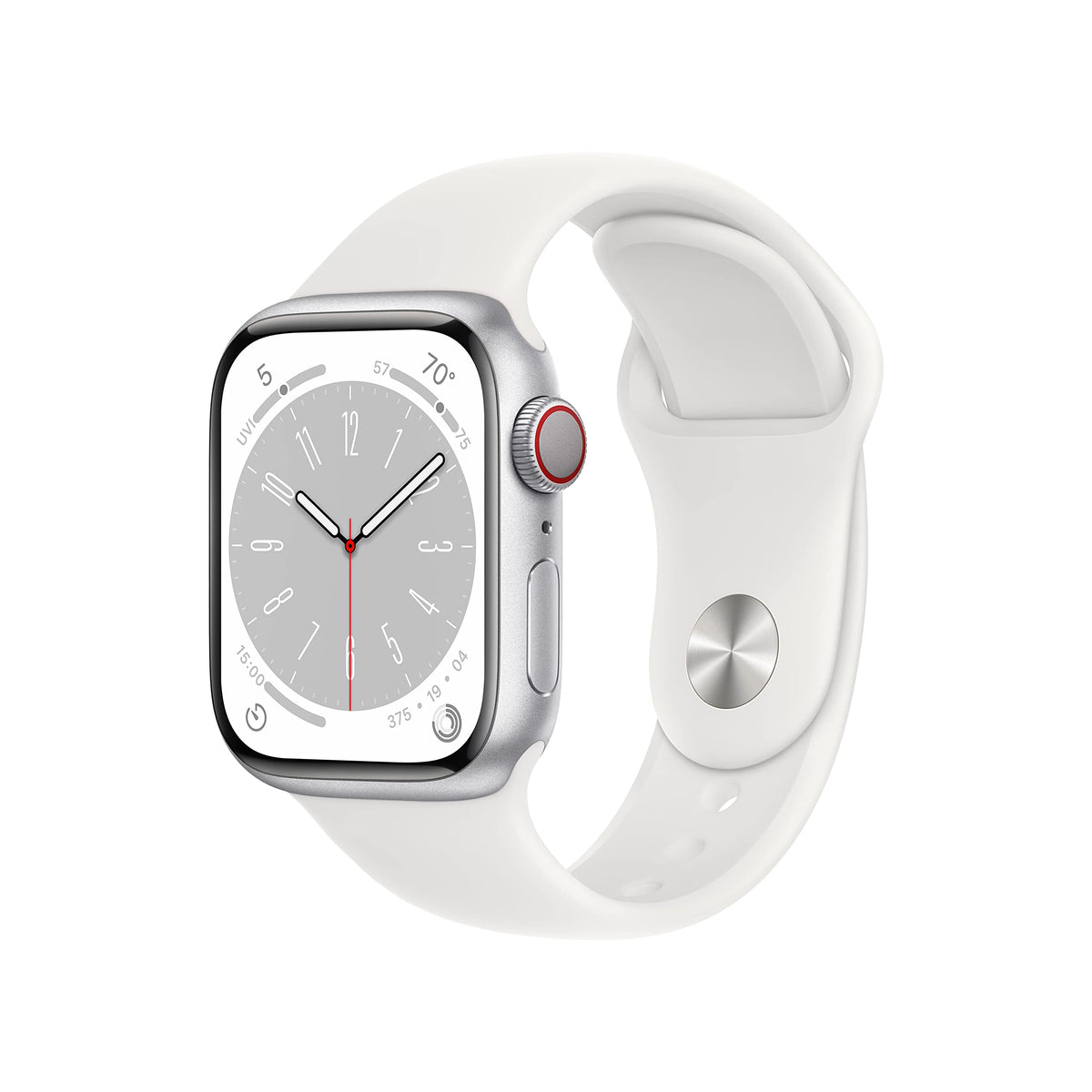 Apple Watch Series 8 [GPS, 41mm] - Midnight Aluminum Case with Midnight Sport Band, M/L (Renewed)