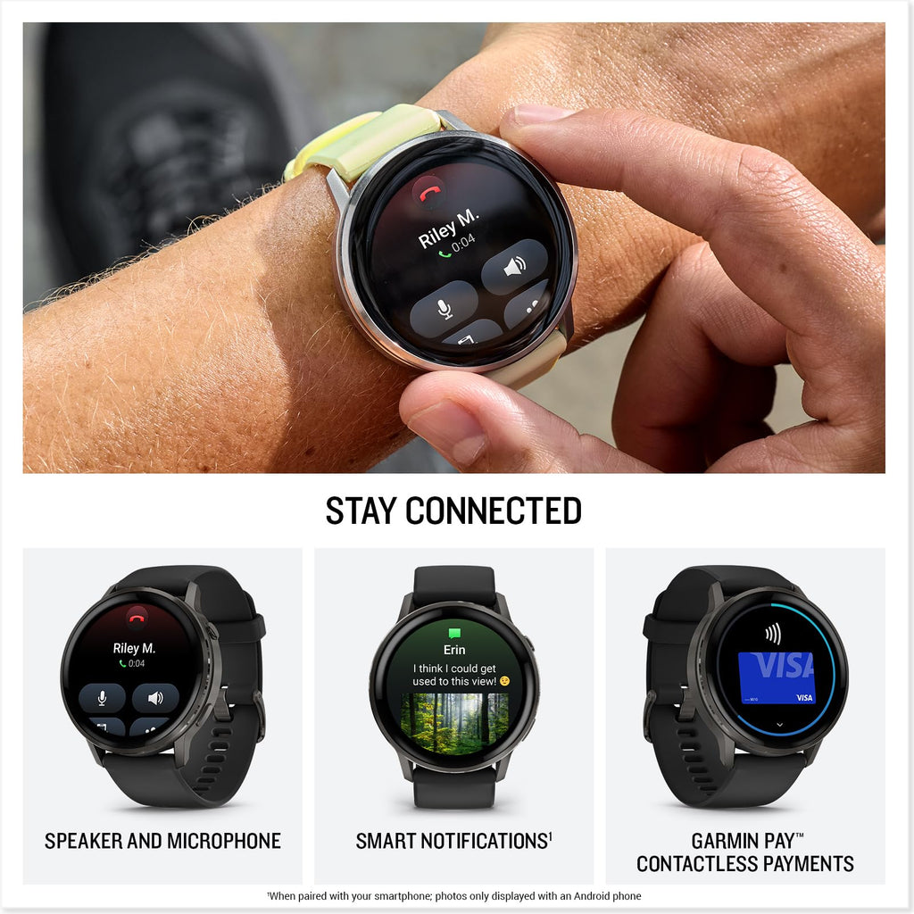 Garmin Venu® 4, Advanced Fitness Smartwatch, 45mm, Black Silicone