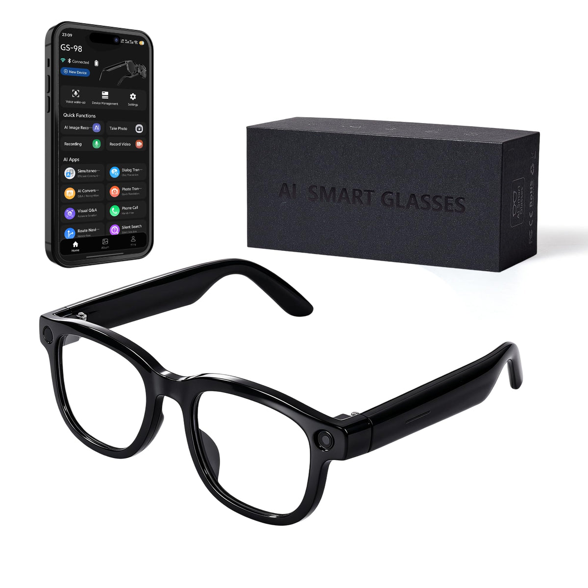 Smart Glasses with Camera, AI Translation Camera Glasses