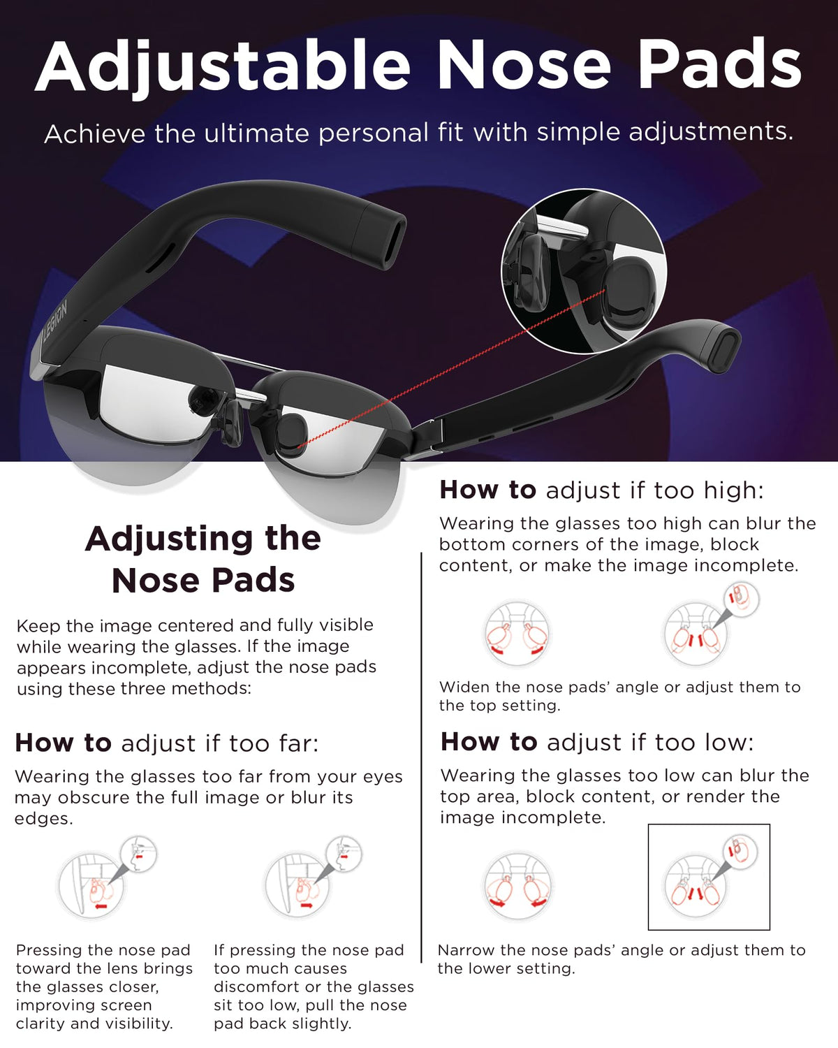Lenovo Legion Glasses Gen 2 - Micro-OLED Personal Wearable Monitor for Gaming & Movies, FHD 120Hz Plug-and-Play Display for Lenovo Legion Go & USB-C Devices, High-Fidelity Audio & Privacy