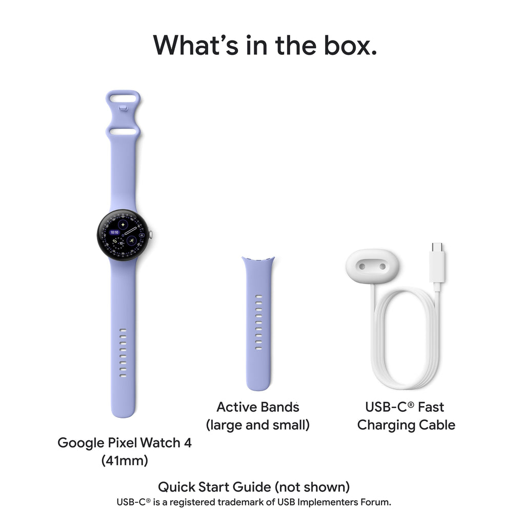 Google Pixel Watch 4 (45mm) - Smartwatch - Moonstone Active Band - Wi-Fi