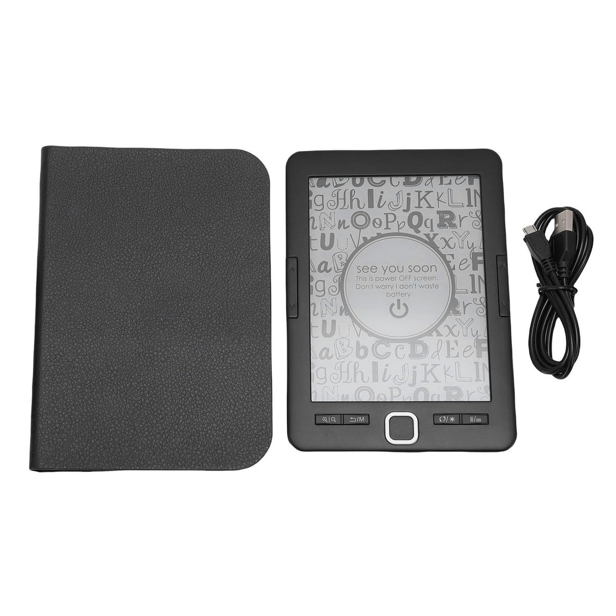 Bewinner Portable Ebook Reader 6 Inch Ink Screen, 8GB Memory 128MB Supports PDF EPUB MOBI, Customizable Font Size & Brightness, Builtin Audiobook & Annotation Function, Up to