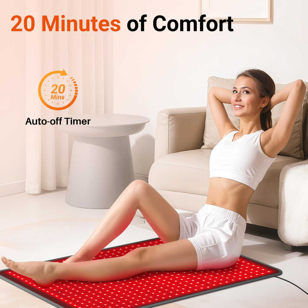 Comfytemp Red Light Therapy Pad for Body, 41.5'' x 26'', 660nm & 850nm
