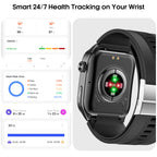 Smart Watches for Men Women with Airbag Cuff, Health Watch with 24/7 Blood Pressure/Heart Rate/Blood Oxygen/Sleep Monitor, SOS, 2.06" AMOLED Display Fitness Tracker Watch for Android iPhone