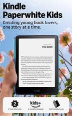 Amazon Kindle Paperwhite Kids 16GB (2024 model) – large 7" glare-free display – Kids read an average of 1+ hour per day with Kindle – Cyber City
