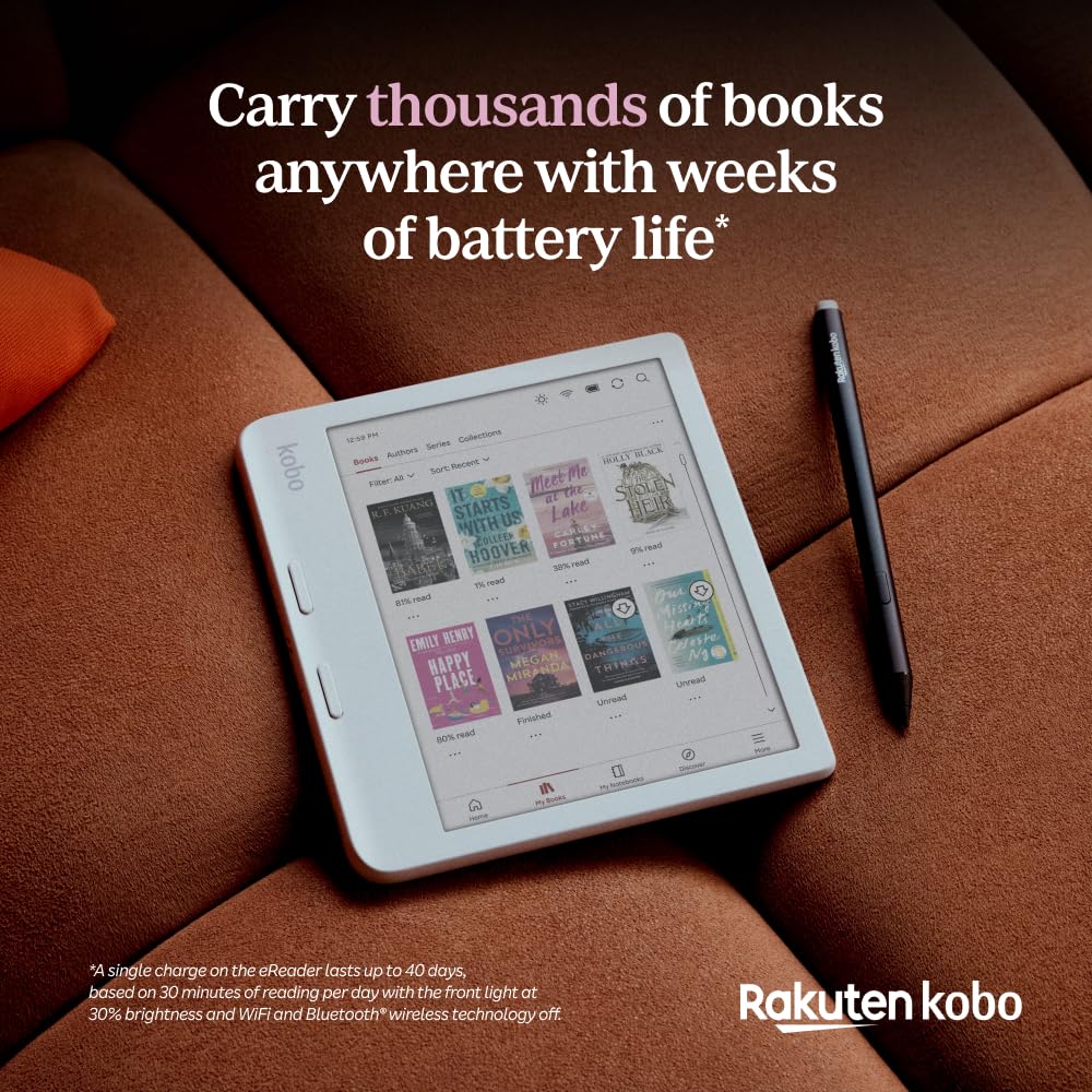 Kobo Libra Colour eReader, 7” Color E Ink, Waterproof, White
