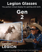 Lenovo Legion Glasses Gen 2 - Micro-OLED Personal Wearable Monitor for Gaming & Movies, FHD 120Hz Plug-and-Play Display for Lenovo Legion Go & USB-C Devices, High-Fidelity Audio & Privacy
