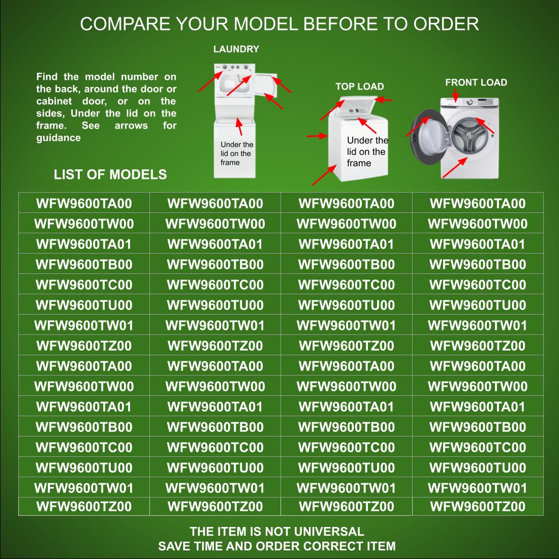 AP6015918, PS11749199 CKD749199X compatible with Whirlpool Washer Electronic Control Board fits old number AP6015918, PS11749199