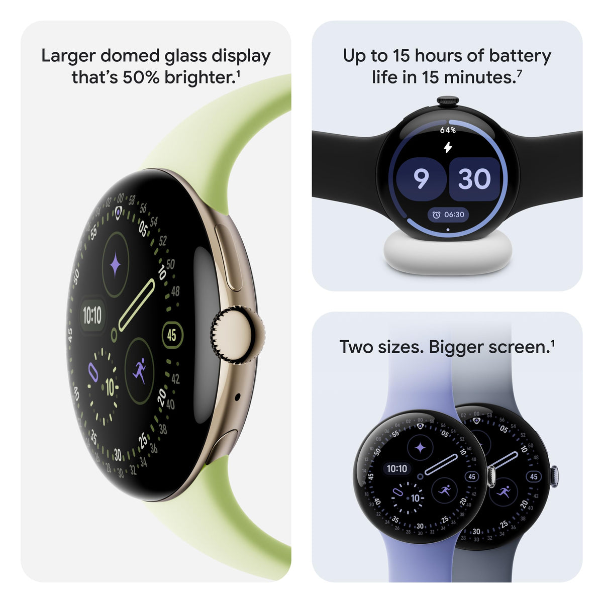Google Pixel Watch 4 (45mm) - Smartwatch - Moonstone Active Band - Wi-Fi