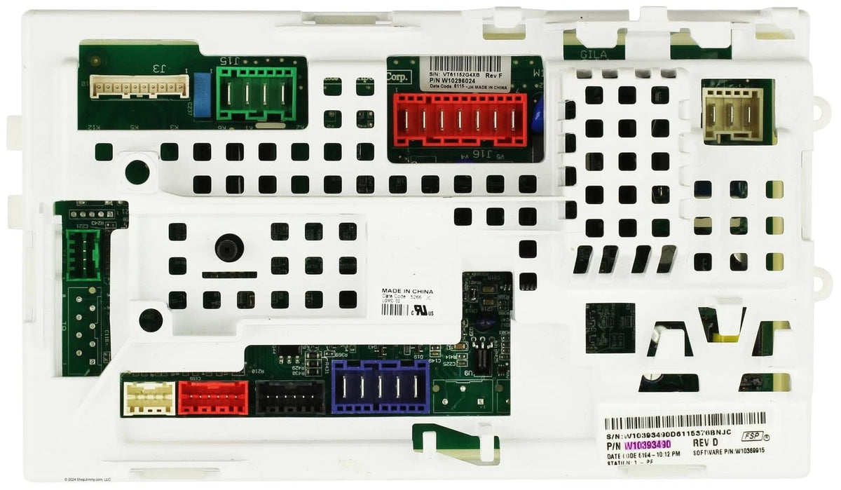 W10393490 for Whirlpool Washer Control Board