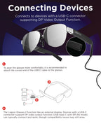 Lenovo Legion Glasses Gen 2 - Micro-OLED Personal Wearable Monitor for Gaming & Movies, FHD 120Hz Plug-and-Play Display for Lenovo Legion Go & USB-C Devices, High-Fidelity Audio & Privacy