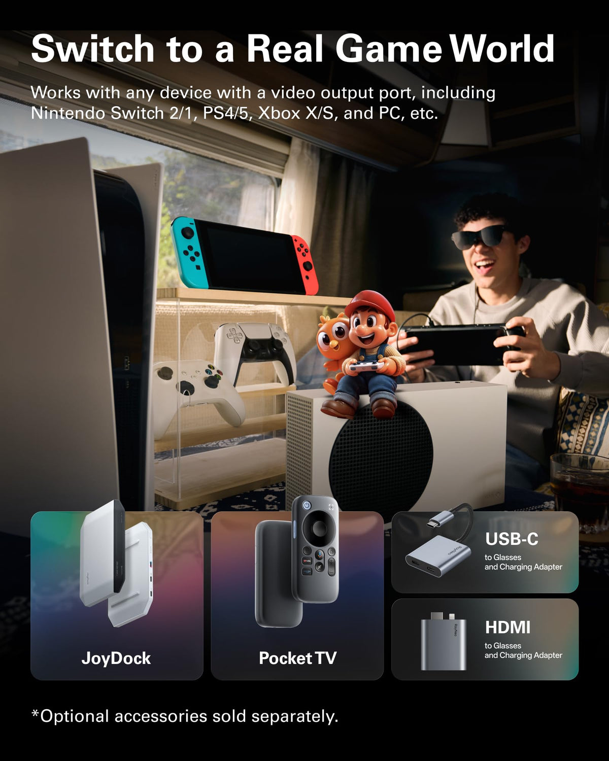 RayNeo Air 3s Pro AR/XR Glasses 201" 1200 Nits 120Hz HueView 2.0 Display