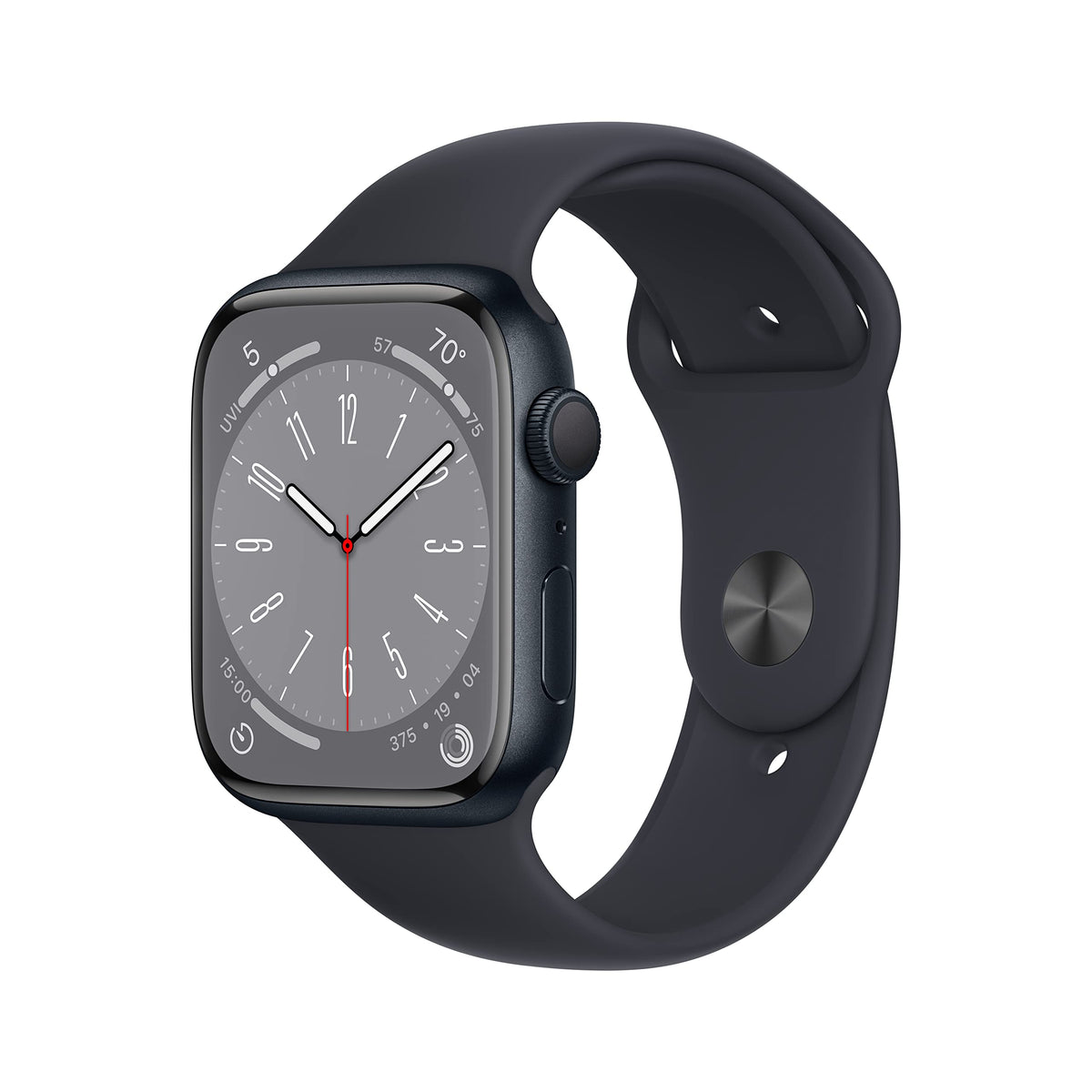 Apple Watch Series 8 [GPS, 41mm] - Midnight Aluminum Case with Midnight Sport Band, M/L (Renewed)