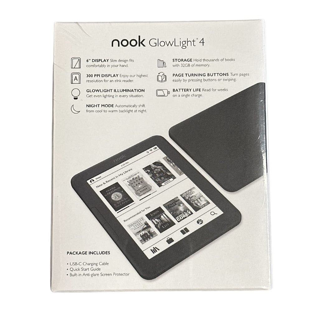 Barnes & Noble Nook Glowlight 4 eReader | 6" Touchscreen | 32GB | Black | BNRV1100