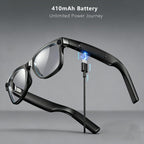 4K Smart Glasses with Camera, AI Glasses with EIS Stabilization, Photochromic Blue Light Blocking Lenses, Real-Time Translation, 410mAh Battery, 10+ Days Standby, HiFi Audio