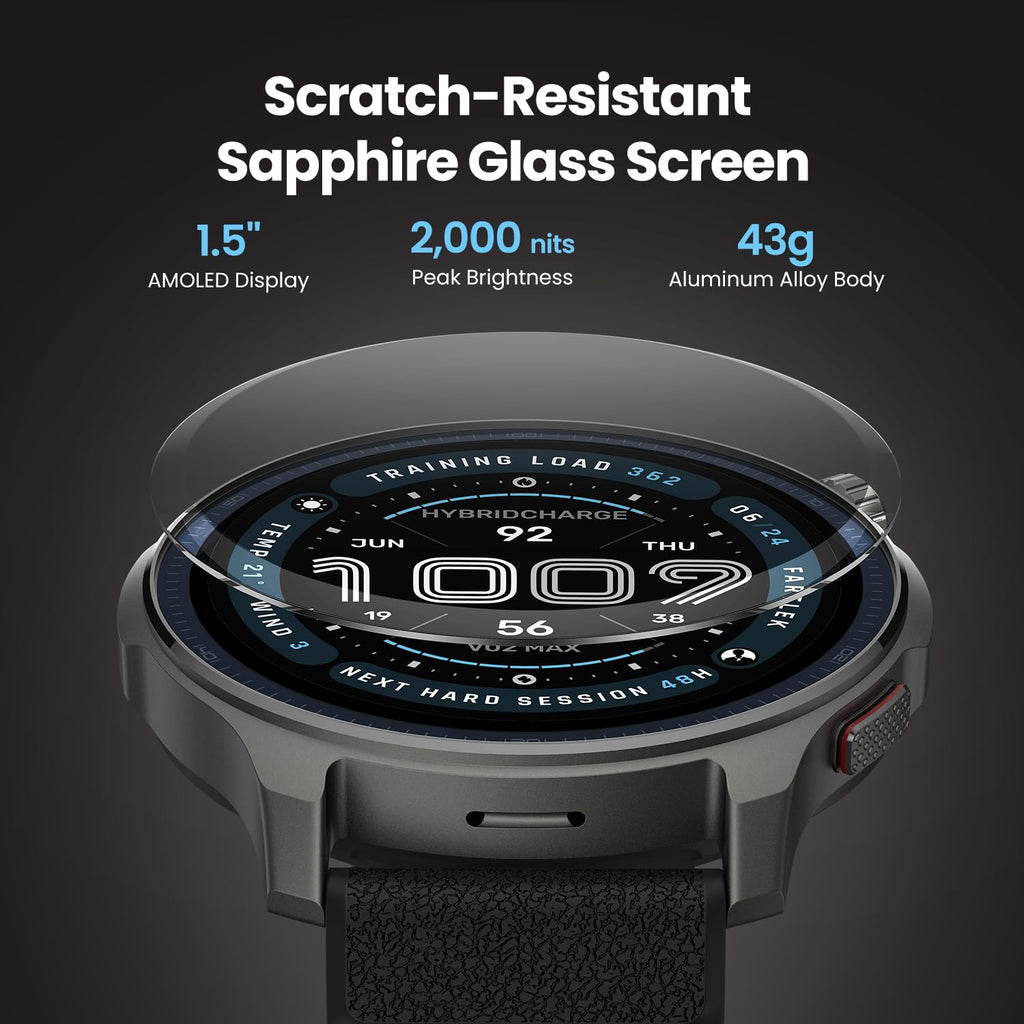 Amazfit Balance 2 Smart Watch, 1.5" AMOLED Sapphire Glass, iOS/Android