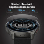 Amazfit Balance 2 Smart Watch, 1.5" AMOLED Sapphire Glass, iOS/Android